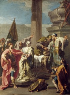 The Sacrifice of Polyxena at the Tomb of Achilles, c1735. Creator: Giovanni Battista Pittoni the Younger.
