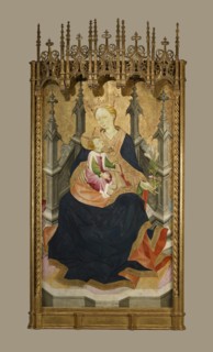 Madonna and Child on a Throne, 1410-1420. Creator: Gonzalo Perez.