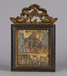 Saint Catherine of Alexandria with Three Scenes from Her Life, 18th century. Creator: Unknown.