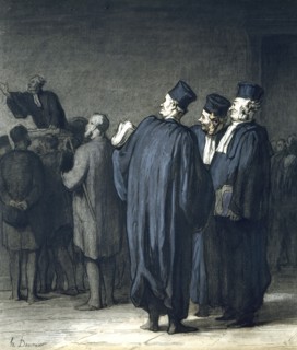 The Lawyers, 1870-1875. Creator: Honore Daumier.