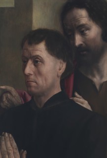 Portrait of a Man at Prayer with Saint John the Baptist, c1475. Creator: Hugo van der Goes.