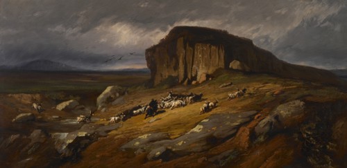 Landscape with Buffalo, c1865-68. Creator: Jean Achille Benouville.