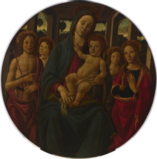 Madonna and Child with Four Saints, 1480-1490. Creator: Master of the Fiesole Epiphany.