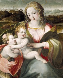 Madonna and Child with the Young Saint John the Baptist, c1565. Creator: Michele Tosini.