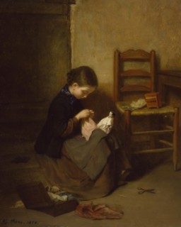 The Little Dressmaker, 1858. Creator: Pierre Edouard Frere.