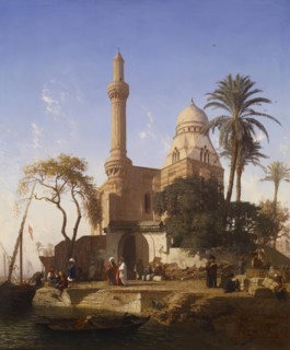 Landscape with Mosque, 19th century. Creator: Prosper Georges Antoine Marilhat.