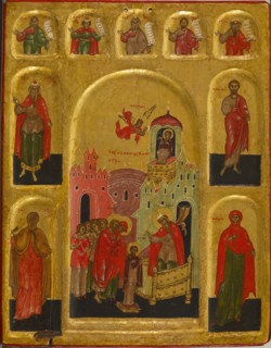 Presentation of the Virgin in the Temple and the Virgin of the Burning Bush, c1598. Creator: Unknown.