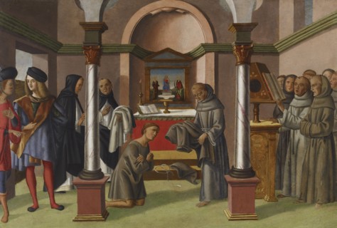 Saint Anthony of Padua Taking the Habit of the Franciscan Order, c1515-1525. Creator: School of the Romagna.