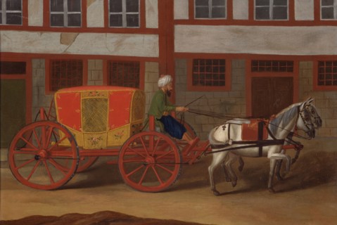 A Coachman with a Team of Horses and Covered Carriage, late 18th century. Creator: Unknown.