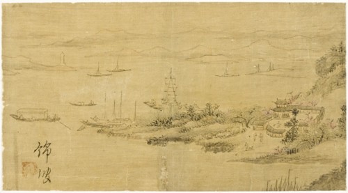 River Village at Dusk, 18th century. Creator: Anon.