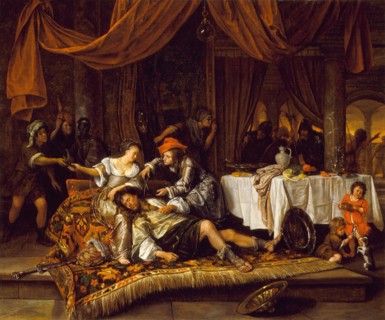Samson and Delilah, 1668. Creator: Jan Steen.