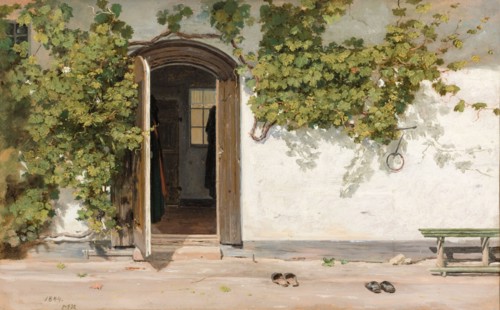 Entrance to an Inn in the Praestegarden at Hillested, 1844. Creator: Martinus Rorbye.