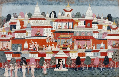 The Presentation of the Fish to Sambara, Folio from a Bhagavata Purana..., between 1775 and 1800. Creator: Unknown.