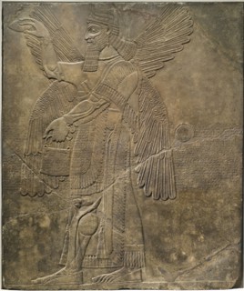 Deity Performing Ritual Purification (image 2 of 3), 9th century BC. Creator: Unknown.