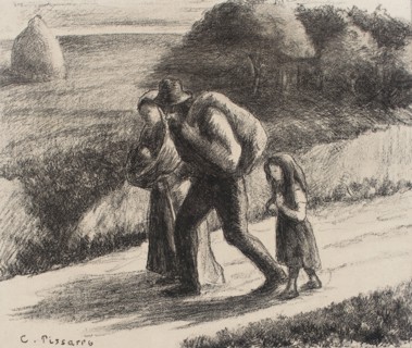Les Trimardeurs, 1896. Creator: Camille Pissarro.