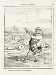 Comment! des solliciteurs même là-dedans!, 1872. Creator: Cham.