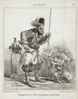 L'Empereur de Chine trouvant un protecteur, 1857. Creator: Cham.