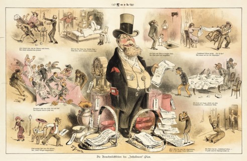 Beauties of the Installment Plan, 1883. Creator: Friedrich Graetz.