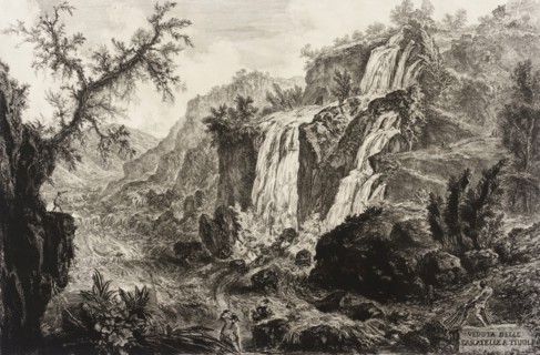 View of the Small Waterfall and Rapids, Tivoli, c1769. Creator: Giovanni Battista Piranesi.