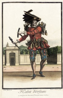 Recueil des modes de la cour de France, 'Habit d'Orfeure', Bound 1703-1704. Creators: Jean Lepautre, Jean Berain, Jacques Le Pautre.
