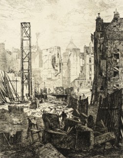 Percement du Boulevard St.-Germain, 1863. Creator: Maxime Lalanne.