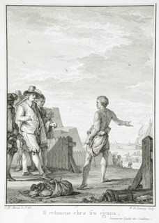 Il Retourne Chez ses Égaux, 1778. Creator: Nicolas de Launay.