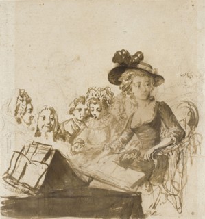 Soirée Intime, c1785. Creator: Philibert Louis Debucourt.