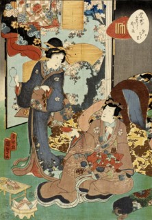 Hanachirusato, 1857. Creator: Utagawa Kunisada II.