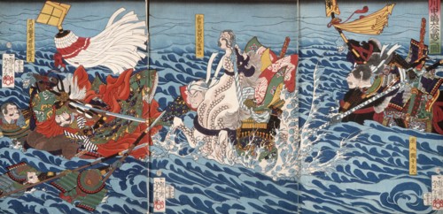 The Great Battle at Kawanakajima, Published in 1866. Creator: Tsukioka Yoshitoshi.