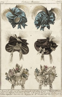 Fashion Plate (Costumes Parisiens), 1829. Creator: Unknown.