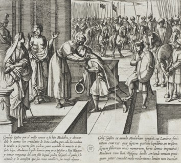 Gonzalo Gustos Recognizes His Son by Means of the Ring..., 1612. Creator: Antonio Tempesta.