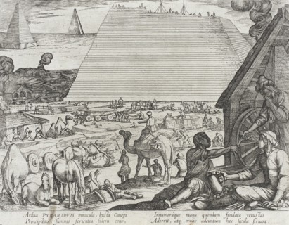 The Pyramids in Egypt, published 1610. Creator: Antonio Tempesta.
