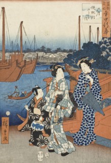 Sixth Month, Visit to Fuji, Teppozu, 1854. Creator: Ando Hiroshige.