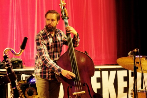 Matt Ridley, Darius Brubeck Quartet, Battle Jazz Festival, Battle, East Sussex, July 2023. Creator: Brian O'Connor.
