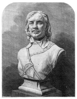 Bust of Cromwell by M. Noble, in the exhibition of the Royal Academy, 1861. Creators: Unknown, Matthew Noble.