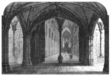The Archaeological Institute of Great Britain at Peterborough: entrance to the nave of the..., 1861. Creator: Unknown.