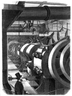 The engines of H.M. steam-frigate Warrior, 1861. Creator: Smyth.