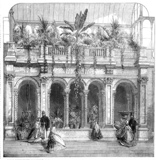 Royal Horticultural Society's Gardens, South Kensington: recessed arcade in the Great..., 1861. Creator: Unknown.