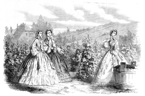 Paris fashions for October, 1861. Creator: Unknown.