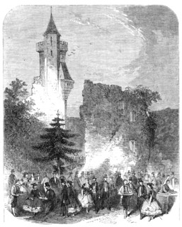Visit of the King of Prussia to the Emperor of the French at Compiegne: the Luncheon at... 1861. Creator: Unknown.