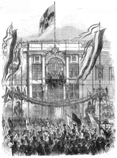 The Coronation of the King and Queen of Prussia: state entry into Berlin - the trades..., 1861. Creator: Unknown.