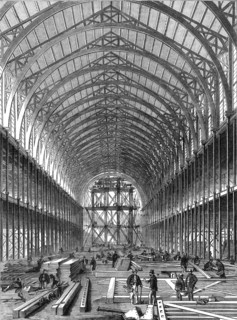 Progress of the International Exhibition building: portion of the Nave, 1861. Creator: Unknown.