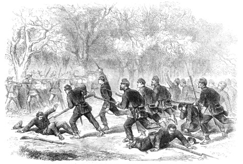 The Civil War in America: the fight at Ball's Bluff, Upper Potomac - desperate effort made..., 1861. Creator: Unknown.