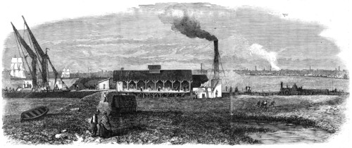 London Main Drainage: works at Barking Creek Outfall, 1861. Creator: Unknown.