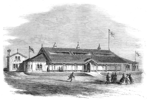 Armoury and drillroom at Bradford for the Third West Yorkshire Rifle Volunteers, 1861. Creator: Unknown.