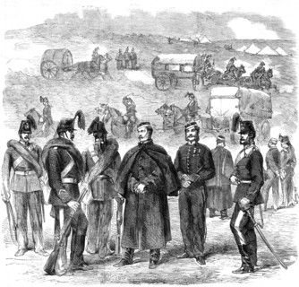 Reinforcements for Canada: the Military Train, 1861. Creator: Unknown.