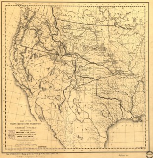 Map of the Trans-Mississippi of the United States during the period of the American fur..., 1902. Creator: Hiram Martin Chittenden.