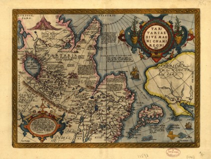 Tartariae Sive Magni Chami Regni typus, 1603.  Creators: Abraham Ortelius, Jan Baptist Vrients.