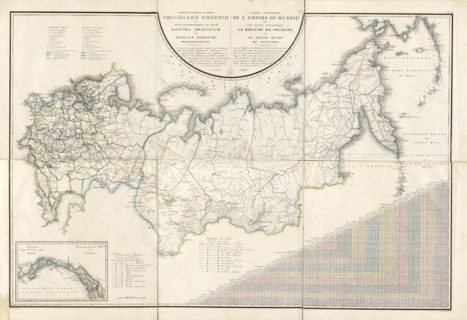 General Map of the Russian Empire and the Neighboring Polish.., 1827. Creators: Vasilii Petrovich Piadyshev, Ieremin.