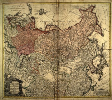 General Map of the Russian Empire and Great and Lesser Tartary in Europe and Asia, 1739. Creator: Unknown.